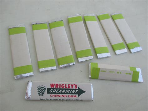 Retro žvýkačky - plátky z balíčku / WRIGLEY´S SPEARMINT CHEWING GUM | Aukro