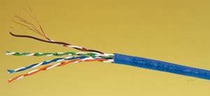 Cable Multifilar Utp Standard Cat E Azul De Pares De Awg En