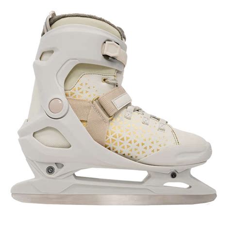 Oxelo Womens Ice Skates Fit 520 Warm Beige Decathlon