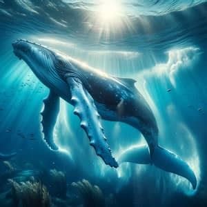 Surreal Blue Whale Soaring In The Sky Over Desert Ai Art Generator