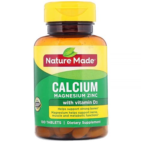 Nature Made Calcium Magnesium Zinc With D Tablets Afora Blog