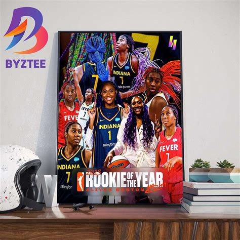 2023 Wnba Rookie Of The Year Is Aliyah Boston Indiana Fever Wall Decor