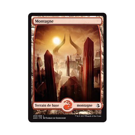 Carte Magic Mtg Amonkhet Vf Montagne Mountain N Full Art Goupiya