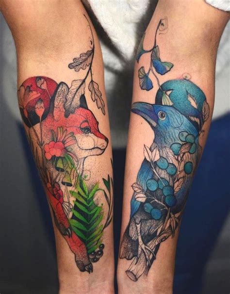 Joanna Swirska Dzo Lama Fox And Raven Tattoo Inspirational Tattoos