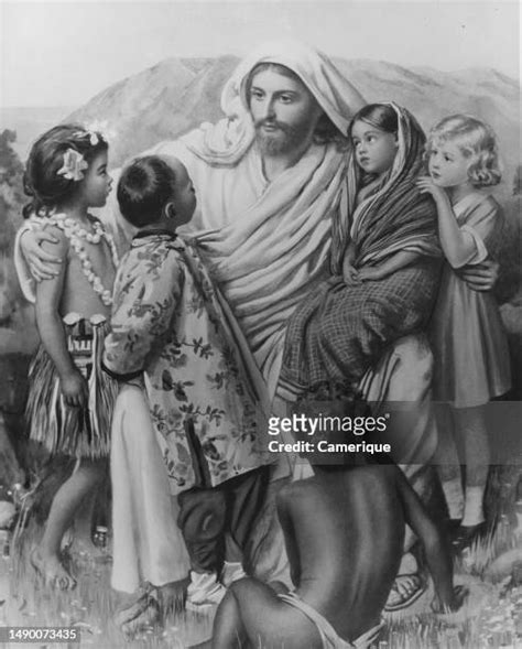 Picture Of Jesus With Children Sitting Around Him Fotografias E