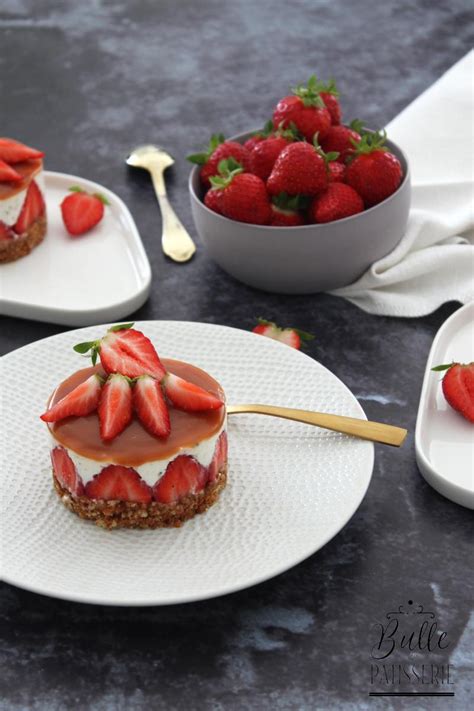 Recette Cheesecake sans cuisson Fraise Caramel Beurre Salé