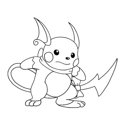 Raichu Coloring Pages To Print Free Printable Coloring Pages