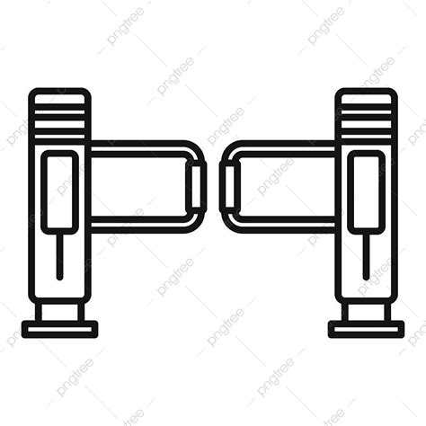 Barrier Clipart Png Images Turnstile Barrier Icon Outline Vector Gate