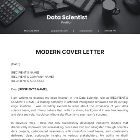 Modern Cover Letter Template - Edit Online & Download Example ...