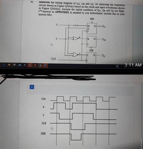 Solved B Illustrate The Timing Diagram Of Qa Qs And Qc By Chegg