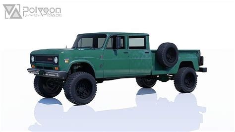 International Harvester Travelette Stepside Crew Cab 3d Model Cgtrader