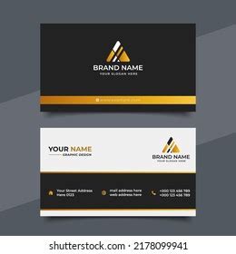 Black Gold Luxury Business Card Design Stock Vector Royalty Free