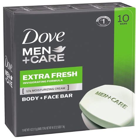 Dove Men Care Extra Fresh Body And Face Bar Refreshing Scent Contains