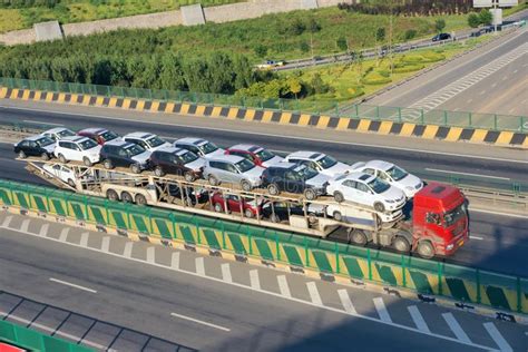 Car Carrier Truck Stock Photo Image Of Transportation 26276920