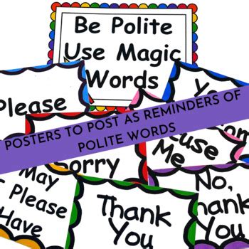 Social Skills Manners Be Polite Use Magic Words For Primary TpT