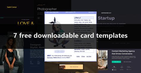 Downloadable Carrd Templates