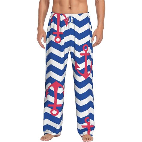 Bingfone Nautical Anchors Mens All Over Print Sleep Pajama Pants Small