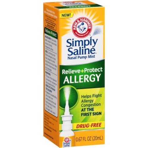 Simply Saline™ Nasal Congestion Relief Allergy Pump 0 67 Fl Oz Kroger