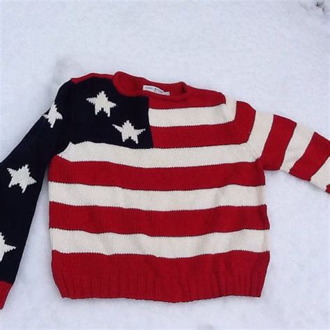 Vintage Tommy Hilfiger Flag Sweater XL Patriotic American Flag Etsy