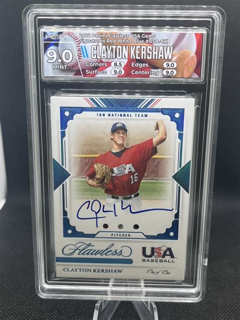 Panini Flawless Clayton Kershaw Of Triple Gem Auto U Usa Lad