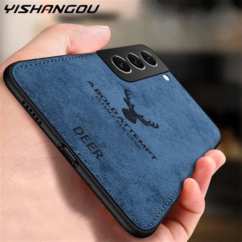 Funda De Piel De Ciervo De Tela Delgada Para Samsung Galaxy S23 Ultra