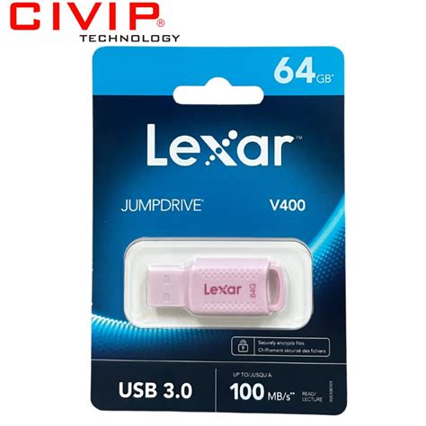 USB LEXAR JumpDrive V400 64GB Pink Global