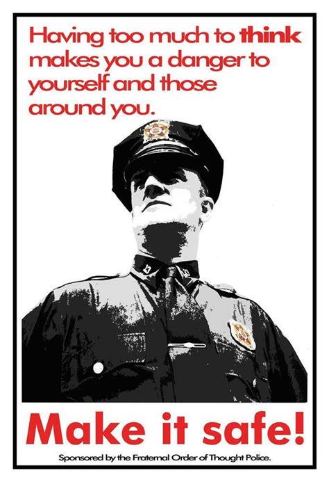 George Orwell 1984 Thought Police Poster Having Too Much Etsy