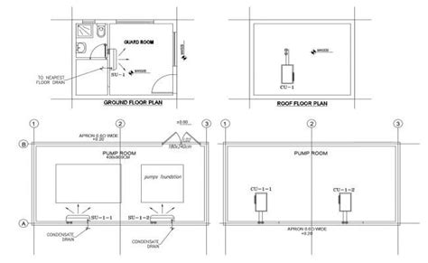 Drawing Of Guard House With Detail Dimension In Dwg File Guard House