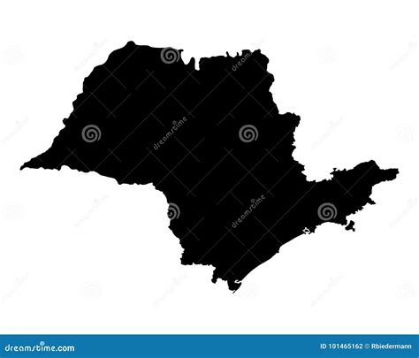 Map Of Sao Paulo Stock Vector Illustration Of Cartography 101465162