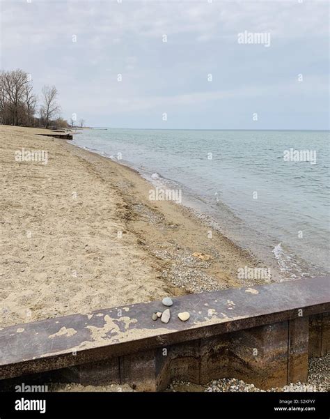 Michigan Huron Lake Beach Moments Stock Photo - Alamy