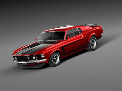 302 Boss Mustang 3d Model