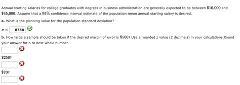 Solved Annual Starting Salaries For College Graduates With Chegg