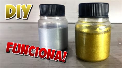 Como Fazer Dourado Com Tinta Guache - Como fazer Tinta dourada e prateada em casa. DIY - YouTube