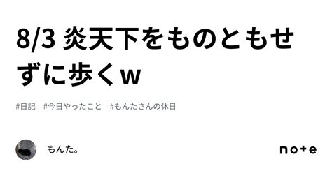 83 炎天下をものともせずに歩くw｜もんた。