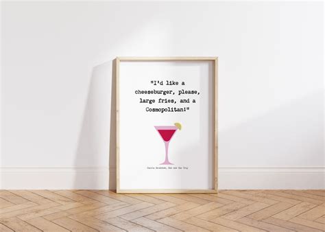 Sex And The City Poster Carrie Bradshaw Quote Cosmopolitan Wall Art Unframed Poster
