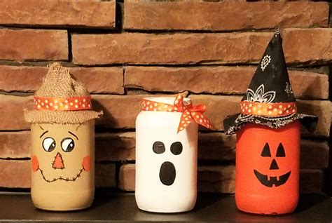 Halloween Jars Diy Scarecrow Pumpkin And Ghost Cassie Smallwood