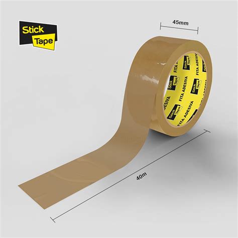 Fita Adesiva Marrom De Empacotamento 45mm X 40m Stick Tape PT 1 UN