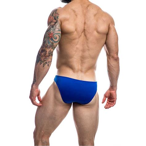 Cut Men Provocative Low Rise Bikini Briefs Royal Blue Cut Men