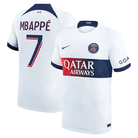 Men's Paris Saint-Germain Kylian Mbappé 2023/24 Nike Stadium Away ...