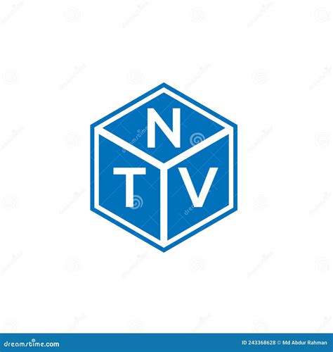 Design Do Logotipo Da Letra Ntv Em Fundo Preto Conceito De Logotipo De