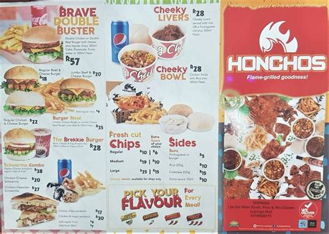 Menu at HONCHOS ISIPINGO restaurant, Isipingo