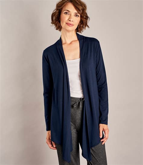 Navy Womens Waterfall Cardigan Woolovers Uk