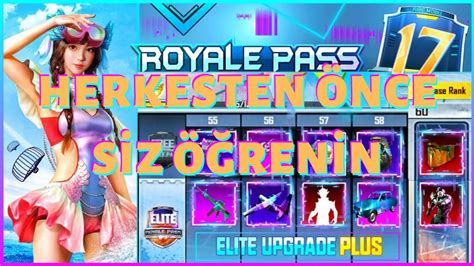 SEZON 17 ROYAL PASS YENİ 1 100 LEVEL TÜM ÖDÜLLER EFSANE SEZON PUBG