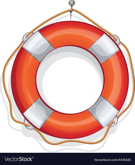 Cartoon Of Lifebuoy Vector Image On VectorStock In 2024 Lifebuoy