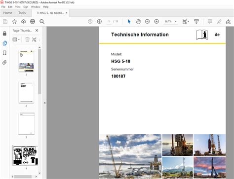 Liebherr Crane HSG 5-18 Spare Technische Information Manual SN 180187 ...