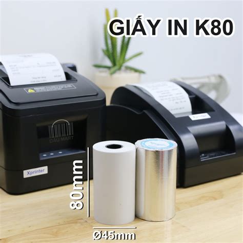 Giấy In Hóa Đơn In Bill K80 K80x45 Giấy In Nhiệt Khổ 80mm Dùng Cho