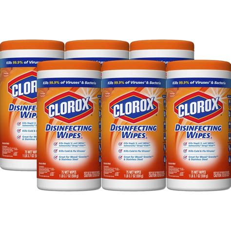 Clo01686ct Clorox Bleach Free Scented Disinfecting Wipes Ready To Use Wipe Orange Fusion