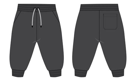 sweatpants vector illustration template front   views