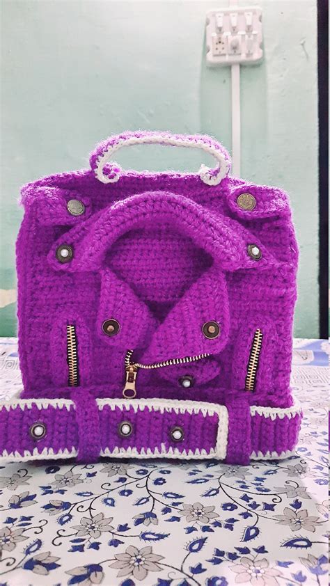 Crochet Jacket Handbag Pattern Crochet Bag Pattern Etsy