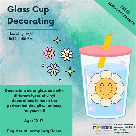 Glass Cup Decorating - Downtown Worcester